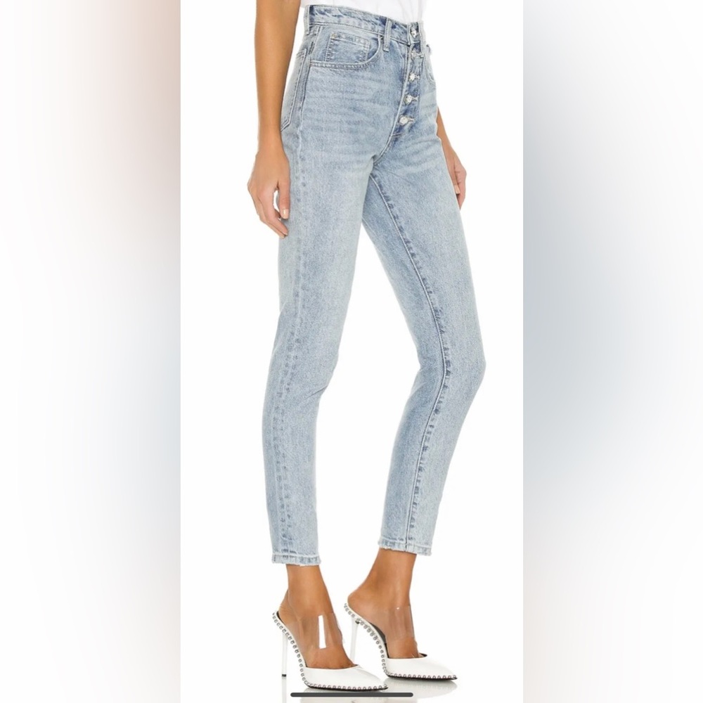 WeWoreWhat Light Blue High-Rise Straight Leg Jeans